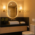 Oval LED Işıklı Modern Duvar Aynası – Banyo • Salon • Antre • Oturma Odası İçin Şık Tasarım