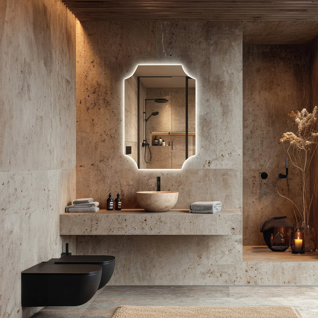 Klasik Formlu LED Işıklı Banyo Aynası