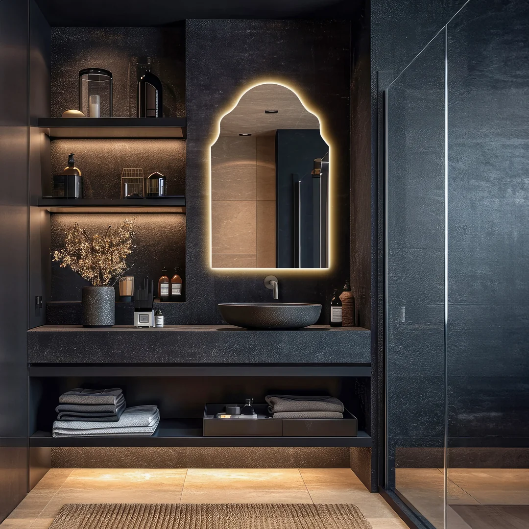 Kemer Formlu LED Aydınlatmalı Banyo Aynası
