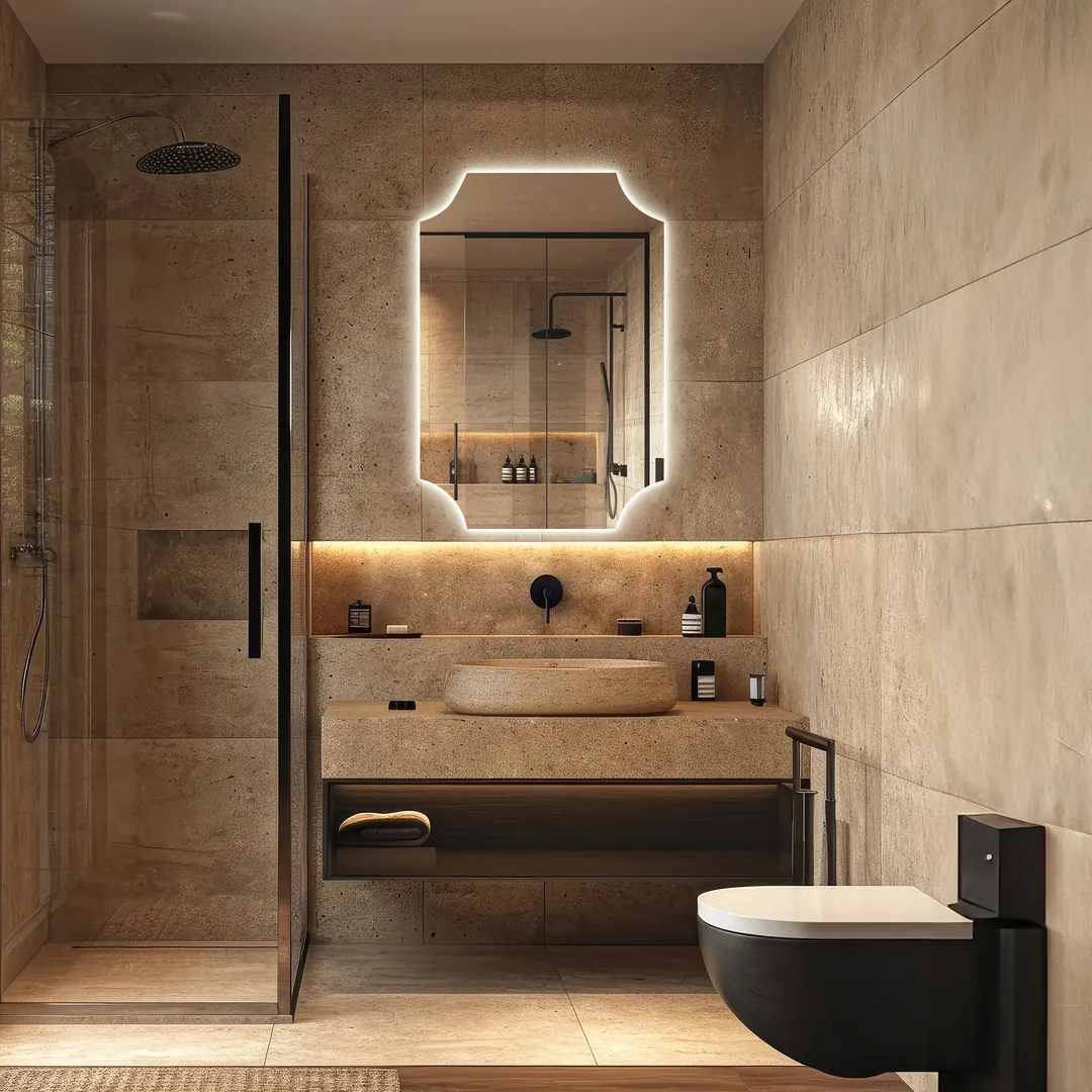 Klasik Formlu LED Işıklı Banyo Aynası